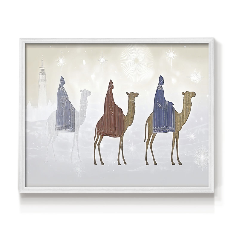 Art de Noël - XXVI - reproduction encadrée - réarmable, H 8 po x l 10 po, Blanc