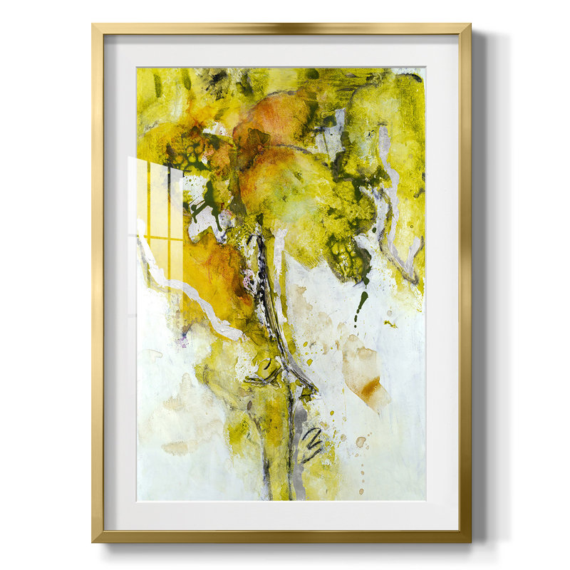 Golden Foliage II - impression encadrée, H 28,5 po x l 20,5 po, Doré