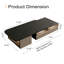 Table basse 69 po avec tiroirs de rangement et porte vitrée