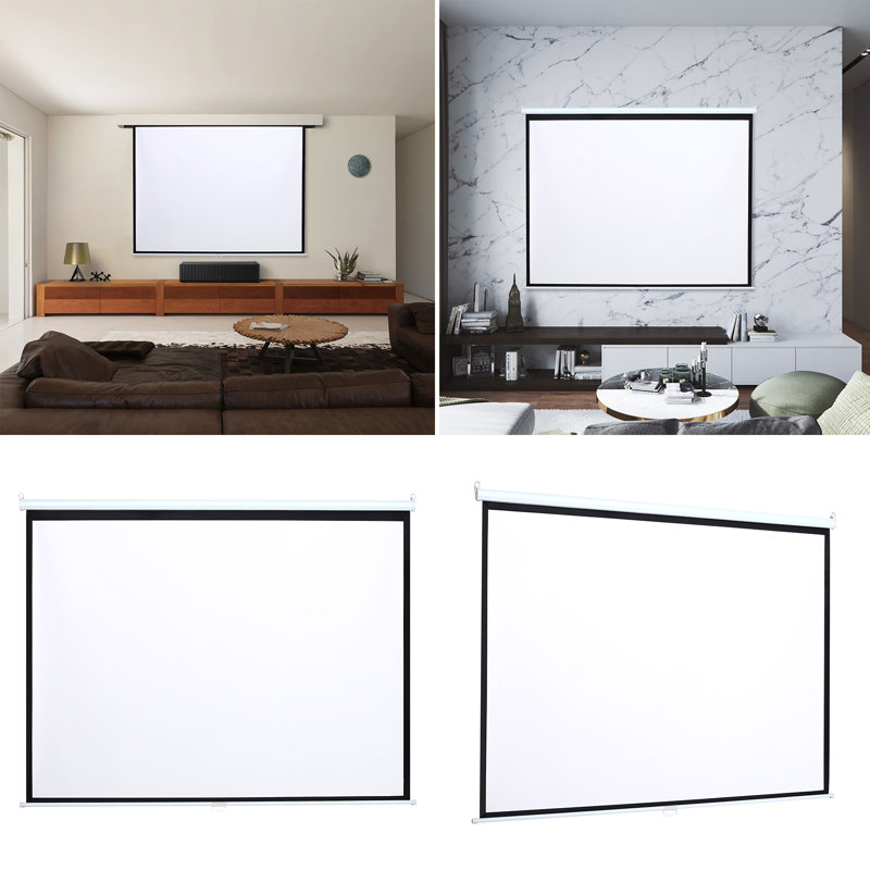 Symple Stuff Manual Projector Screen Projector Screen, 124cm H x 178cm W