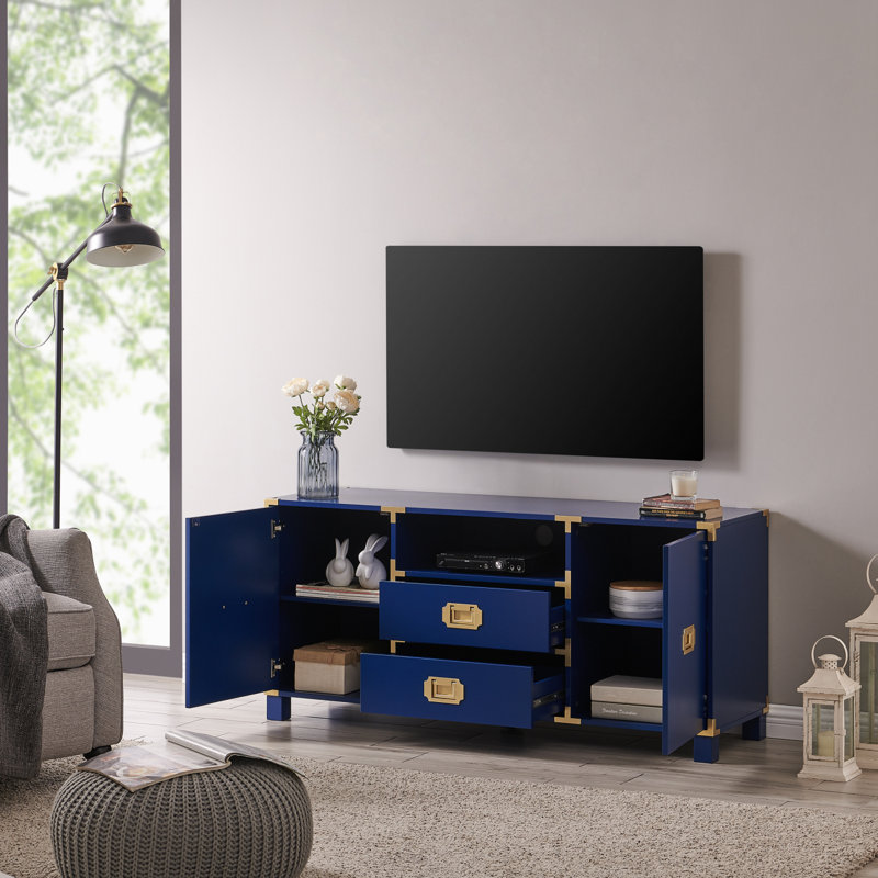 Console Campaign Entertainment Center - Bleu marine