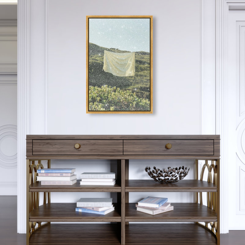Floating Cotton II Print by Oliver Gal, 31"H x 21"W, Gold Floater Frame