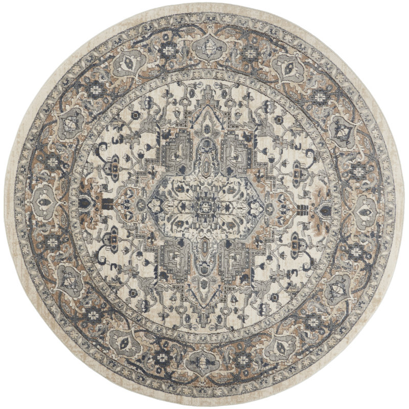 Shaune Oriental Indoor Rug, Round 7'10"