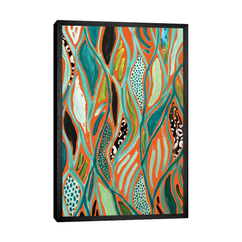 Abstract III 1 Piece Painting on Canvas, 66.04 cm H x 45.72 cm W, Black Framed