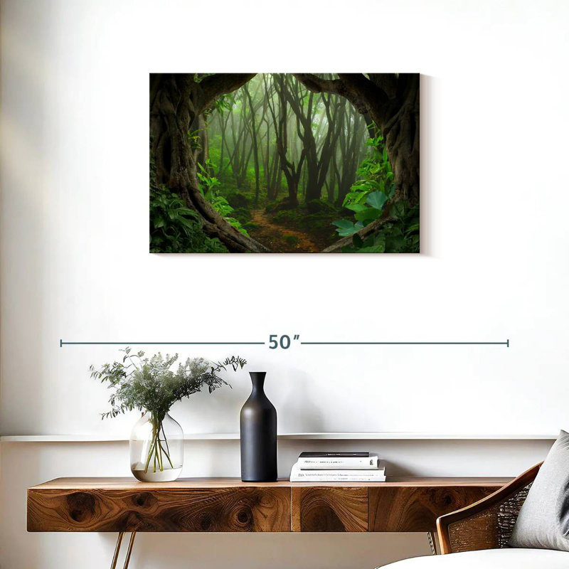 Jungle brumeuse d'Alvord en Asie, H 20 po x l 30 po