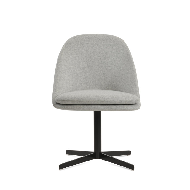 Chaise d'appoint pivotante 4 étoiles Avanos, Noir, Argent