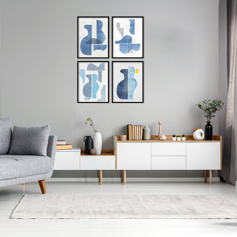 Pottery Forms - 4 Piece by Rob Delamater, Black, 37" W x 45" H