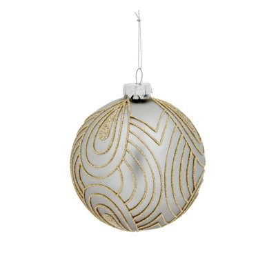 Holiday Splendor 5'' Glass Ball Ornament