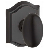 Ellipse Privacy Door Knob with Traditional Arch Rose