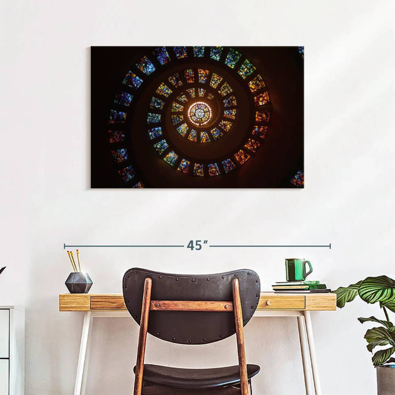 Stained Glass Spiral, 24" H x 36" W