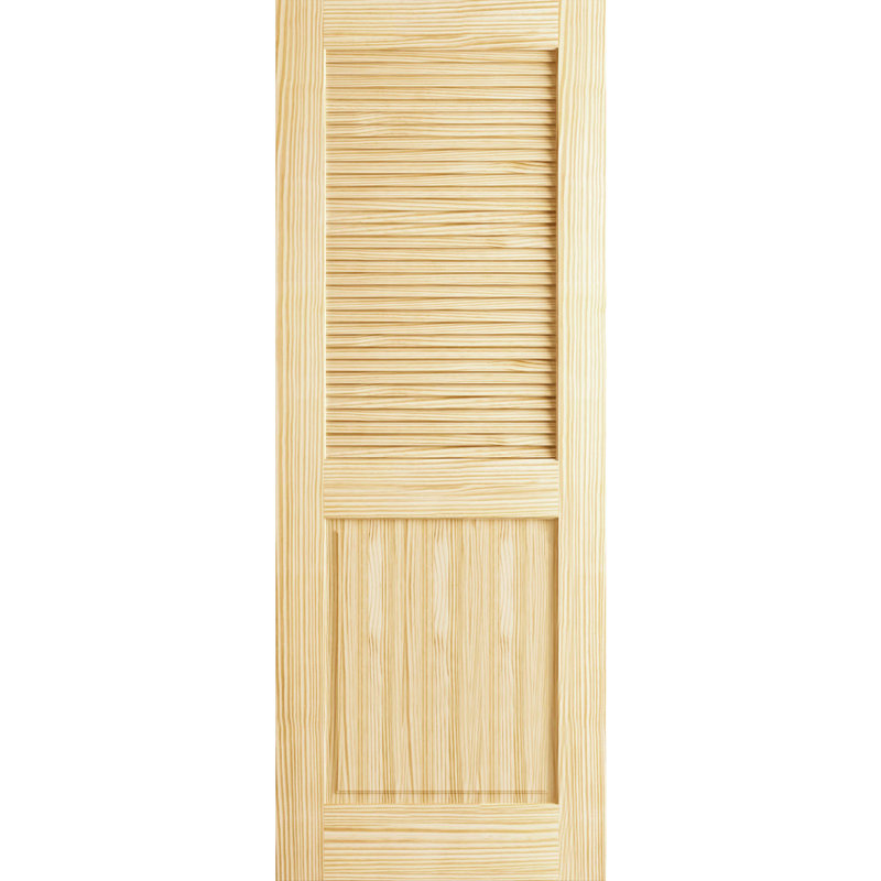 Porte standard non finie en bois manufacturé à persiennes, 32 po x 80 po