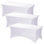 Ensemble de 3 nappes blanches rectangulaires 6 pi, nappes rectangulaires extensibles en spandex 6 pi