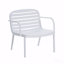 Ensemble de 2 fauteuils club d'extérieur, structure en PP blanc avec coussin vert
