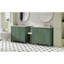 Ensemble de meuble-lavabo 72 po avec lavabo en céramique (séparé), meuble-lavabo simple autoportant moderne avec tiroirs et armoires, meuble de rangement pour la salle de bain, ensemble de meuble-lavabo avec cadre en bois massif, vert-465730449