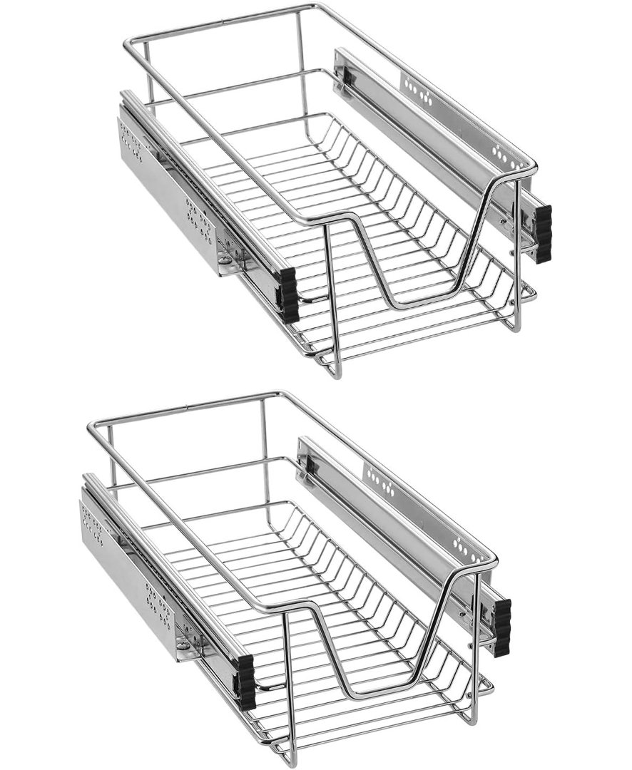 Küchenschublade 50cm Teleskopschublade Schlafzimmerschublade 2 Stück