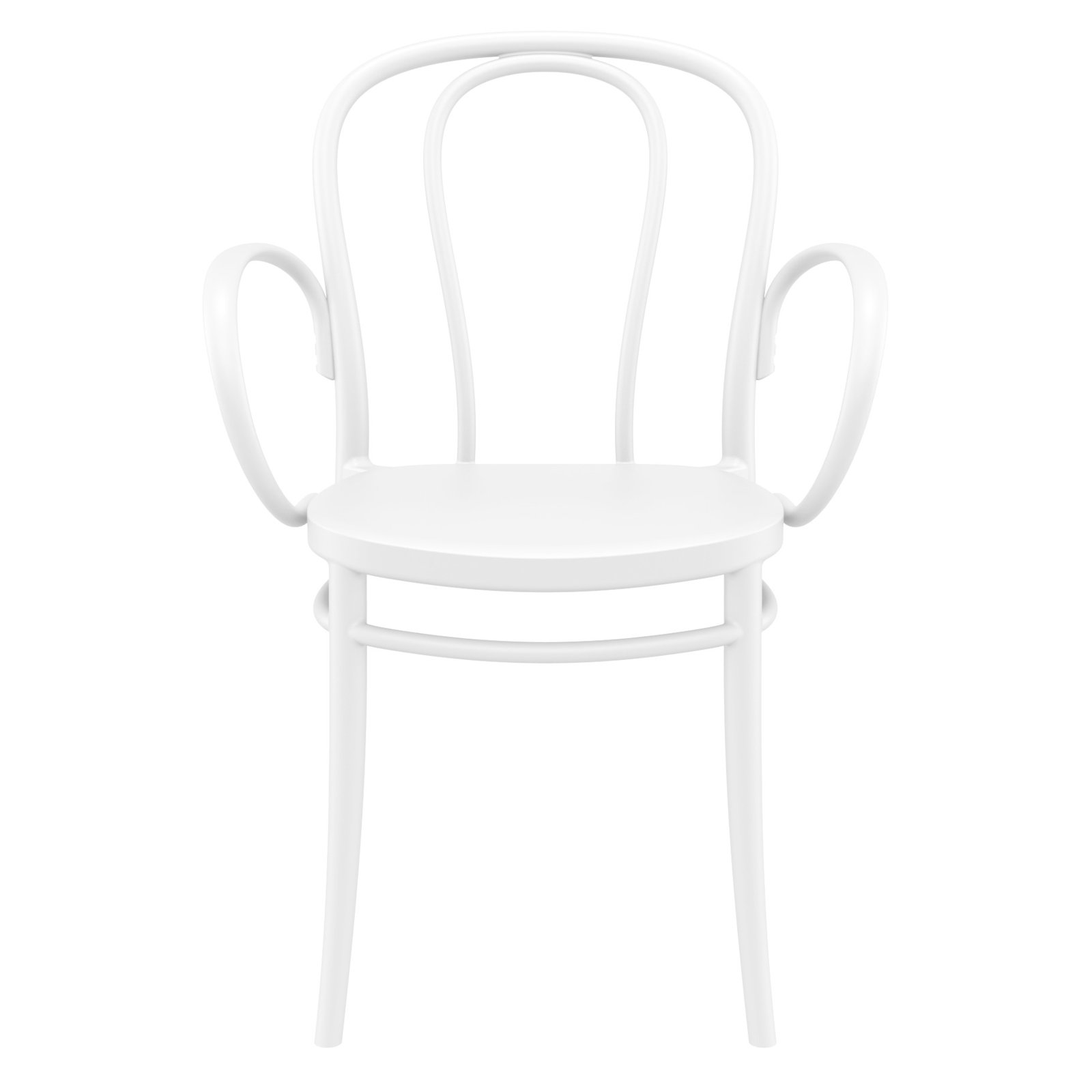 Farrah Stacking Patio Dining Armchair, White