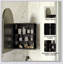 Armoire à pharmacie rectangulaire en aluminium encastrée / à fixation en surface avec miroir, DEL et horloge pour salle de bain moderne-108492339