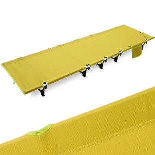 Lit de camping pliant ultraléger pour adultes avec poche latérale