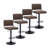 Adjustable PU Leather Bar Stool with Backrest, Footrest & 16" Stable Base-1715576814