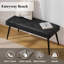 Banc de hall d'entrée capitonné moderne de 40 po de largeur avec pieds en métal-977937427-979157045