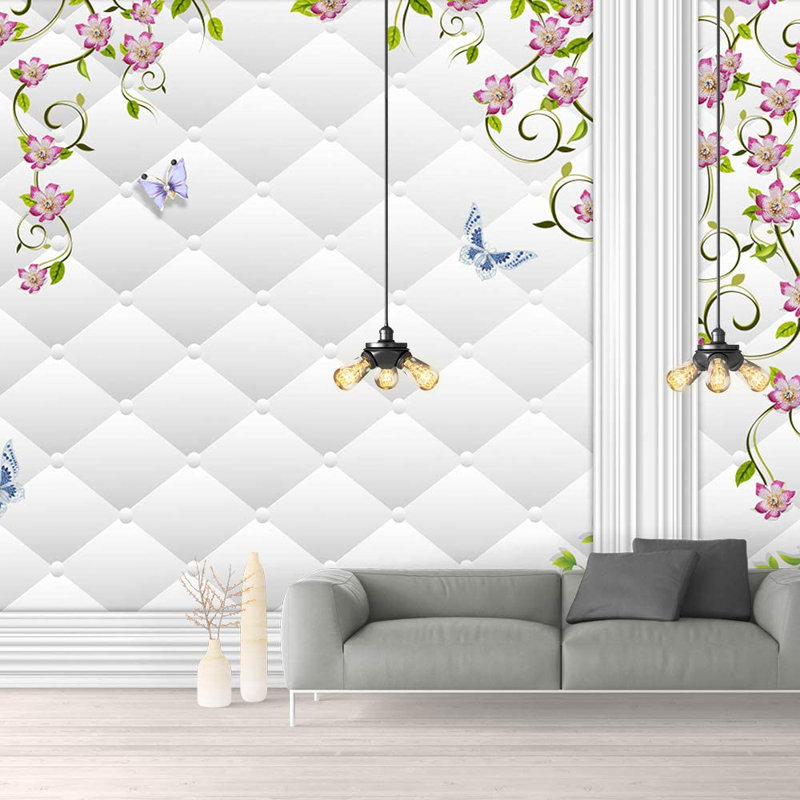 Floral And Botanical WMR-WALLFACE-1908-H14, 100" L x 144" W