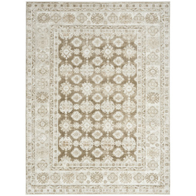 Nourison Dekor 5'3" x 7' Ivory Taupe Vintage Indoor Rug
