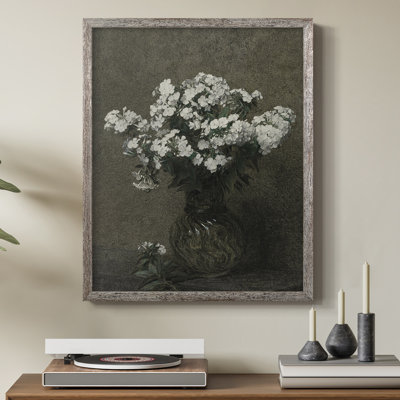 Reproduction florale vintage encadrée CCXC - bois massif