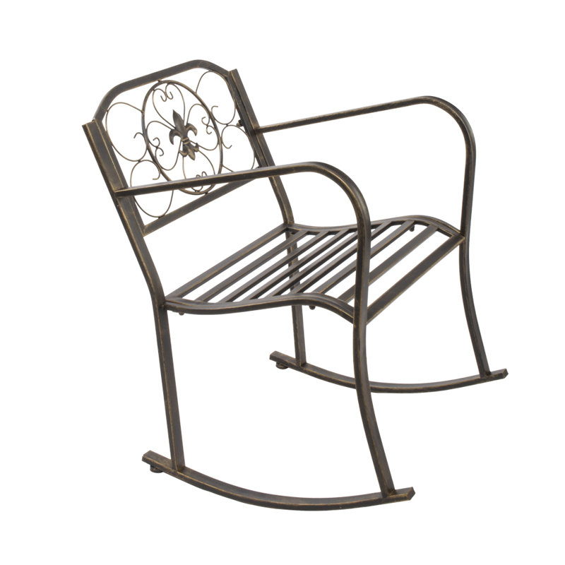 Chaise berçante d'extérieur en métal Ameiyah
