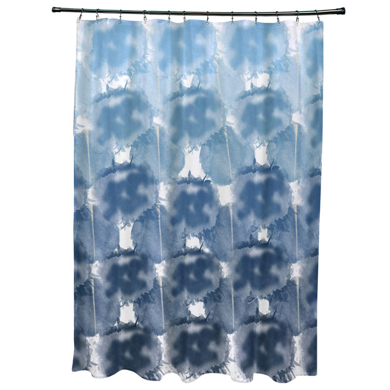 Rideau de douche simple, Bleu
