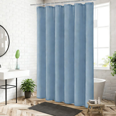 Premium Waterproof Fabric Shower Curtain Liner For Modern Bathroom Decor, Machine Washable With Reinforced Header And Rustproof Grommets