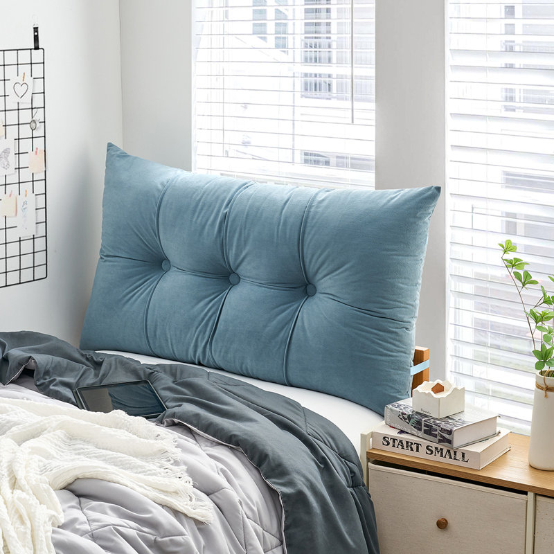 Tête de lit simple très moelleuse Rainha, Bleu fumé