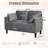 48" Cloud-Soft Corduroy Loveseat | Deep Cushions & Side Pocket | Modern Small Space Sofa for Apartment & Dorm-1884504497