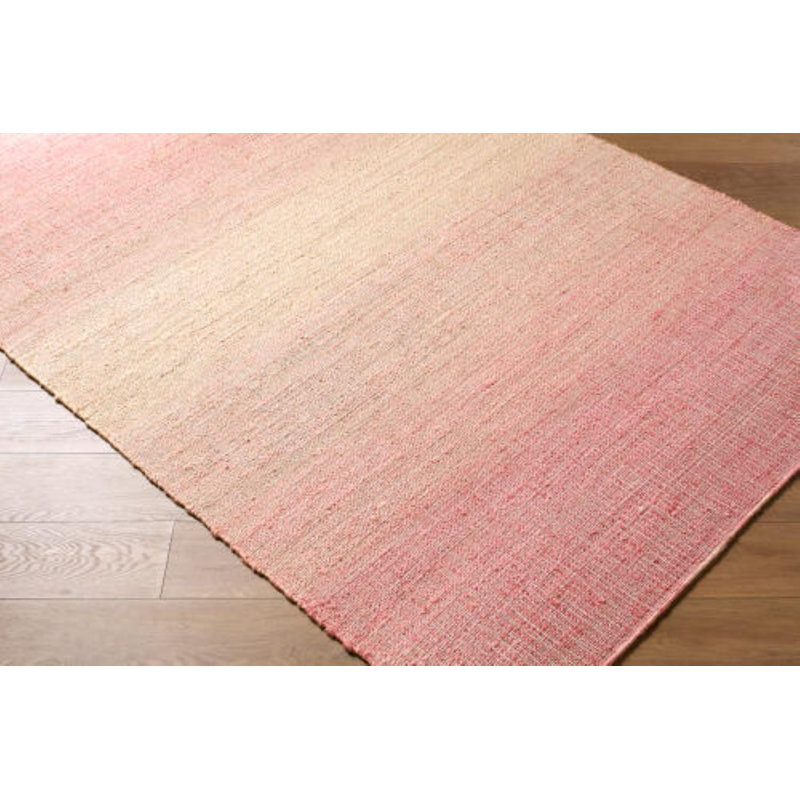 Umbria  Handmade Rug, Red/Pink/Cream, Rectangle 2' x 3'