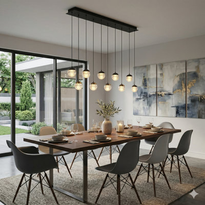 Luminaire suspendu en forme de globe à 10 lumières Heatherly