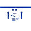 Ensemble de quincaillerie de porte de grange de qualité supérieure avec rail pour portes 1 3/8 po Premium-1158709701-1158709725