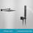 10 In. Showerhead Single Handle 2-Spray Square Shower Faucet 2.5 GPM With Adjustable Heads Valve Included-109695034