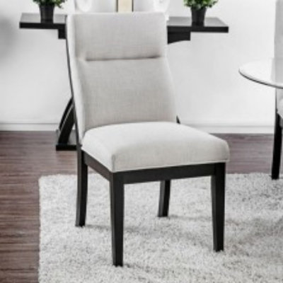Chaise d'appoint rembourrée en lin Eshelman