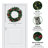 Artificial 24" LED Mixed Pine Christmas Wreath with Flocking, Pinecones and Berries, Green