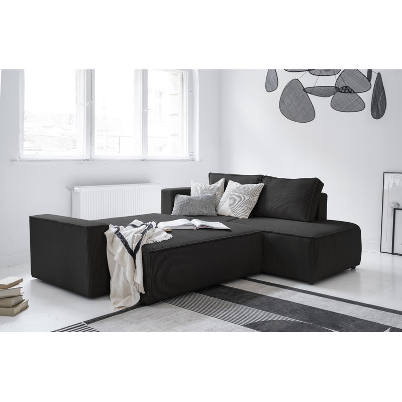 Brave Dave Corner Sofa L Shape, Anthracite, Right Hand Facing