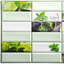 Panneau mural en vinyle l 38 po x l 19 po blanc/vert Falkirk 3D