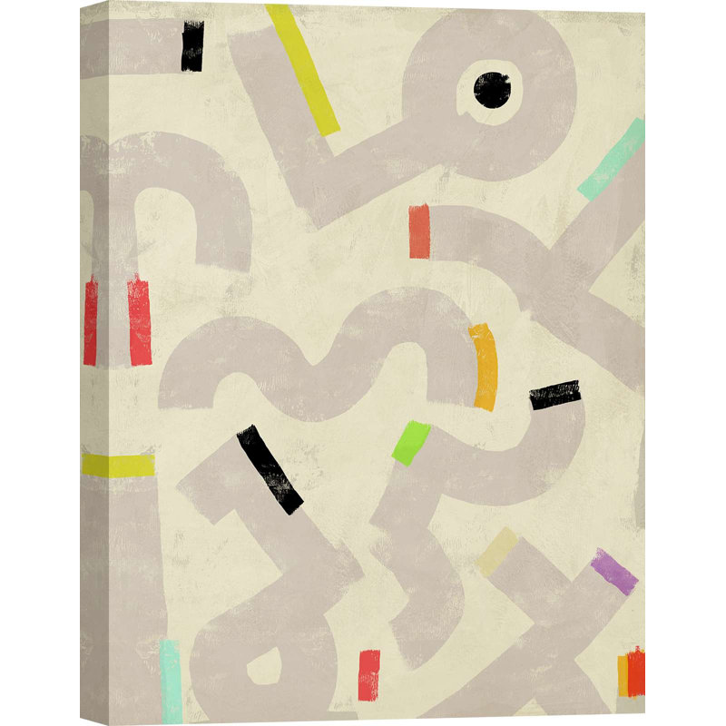 Geometric And Minimal Art: Funky Signs II by Kaj Rama - Wrapped Canvas Print, 100cm H x 70cm W