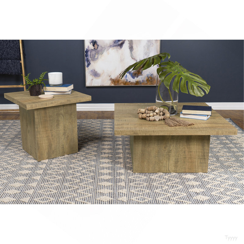 Exeter Mango Square 2-Piece Coffee Table Set