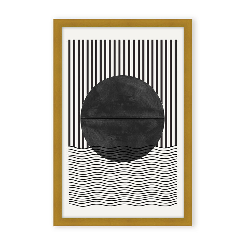 BaB No10. Print by The Miuus Studio, 36" H x 24" W x 1.125" D, Black, Framed Matted Print