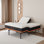 Base de lit réglable pour grand lit divisé avec matelas en mousse à mémoire de forme de taille moyenne de 12 po, ports USB et de type C, massage, télécommande sans fil et contrôle des applications, orange coucher de soleil E3000