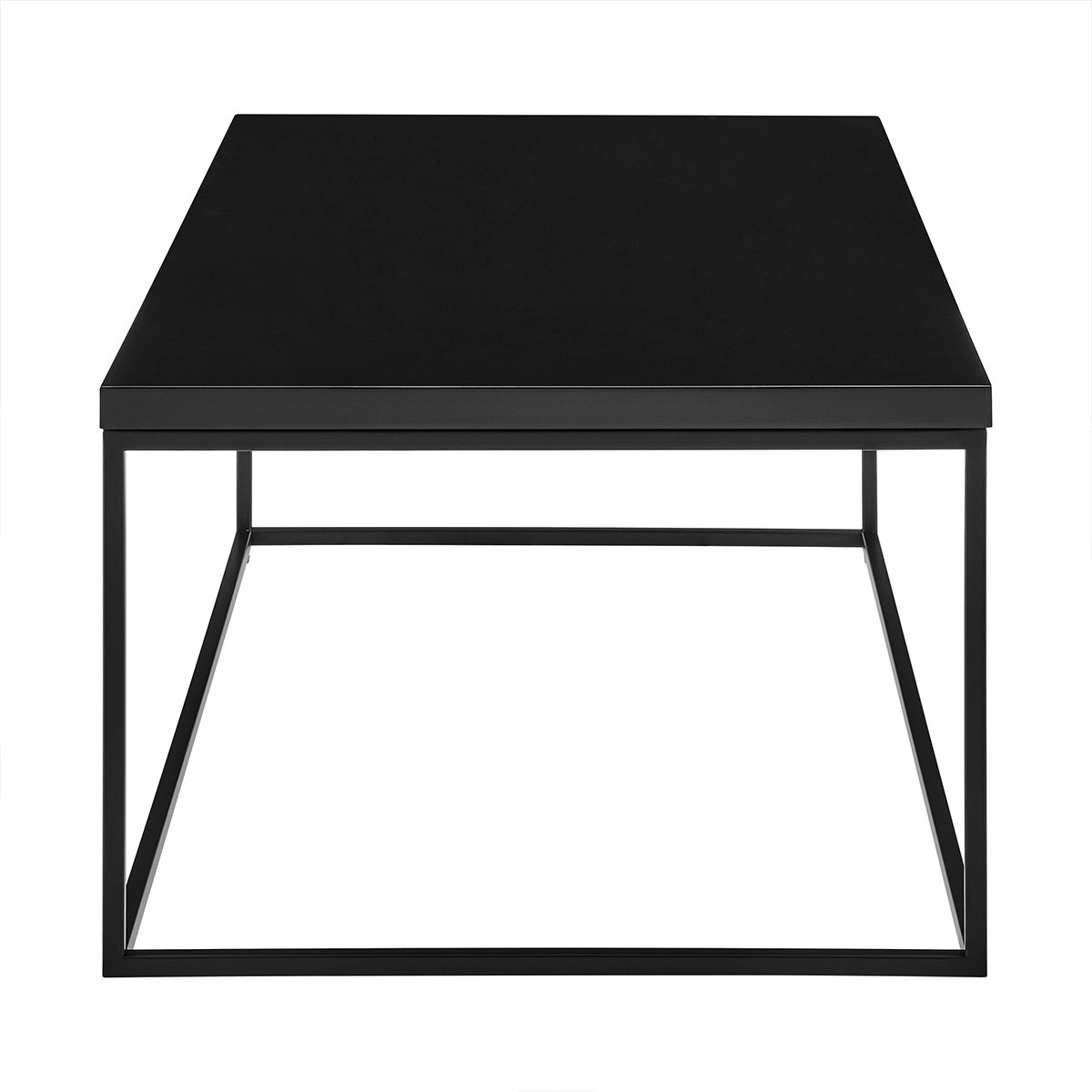 Valeta 47" Coffee Table, Black Top/Black Base