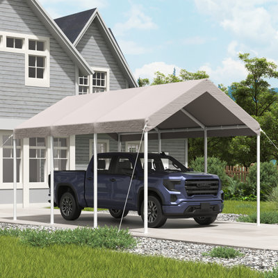 10x20 Ft Outdoor Carport With Adjustable Height