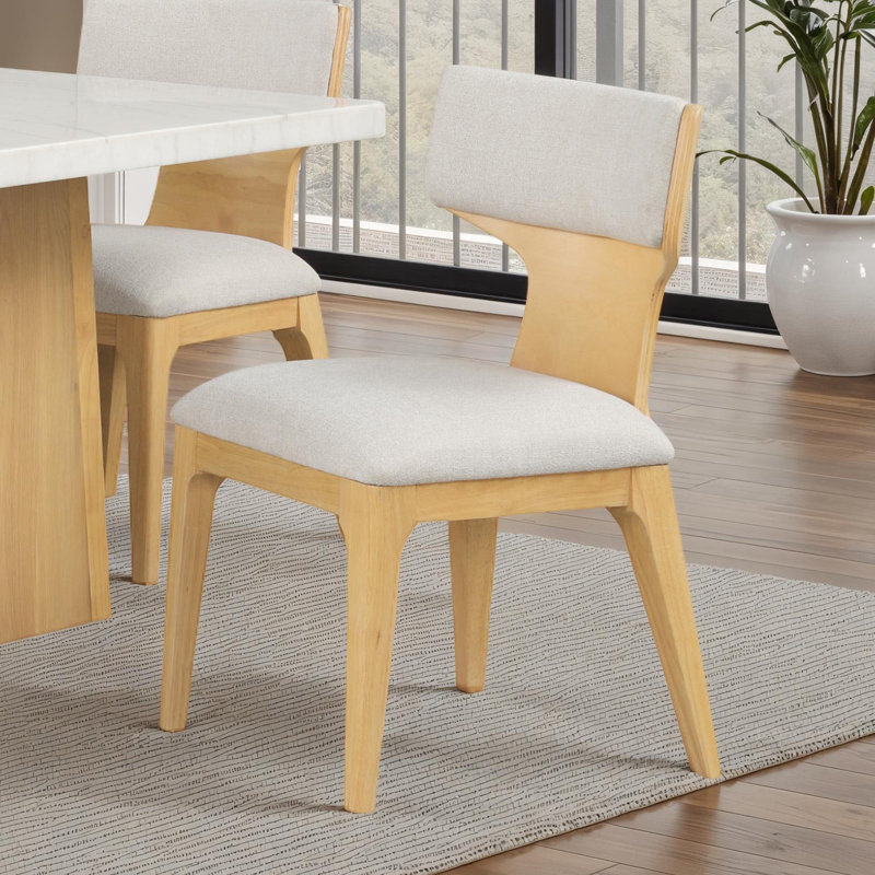 Chaise de salle à manger 2 pièces, Naturel