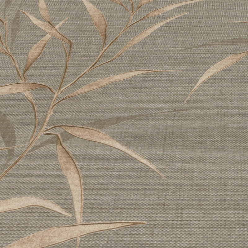 Papier peint Yamato Leaves, Brown