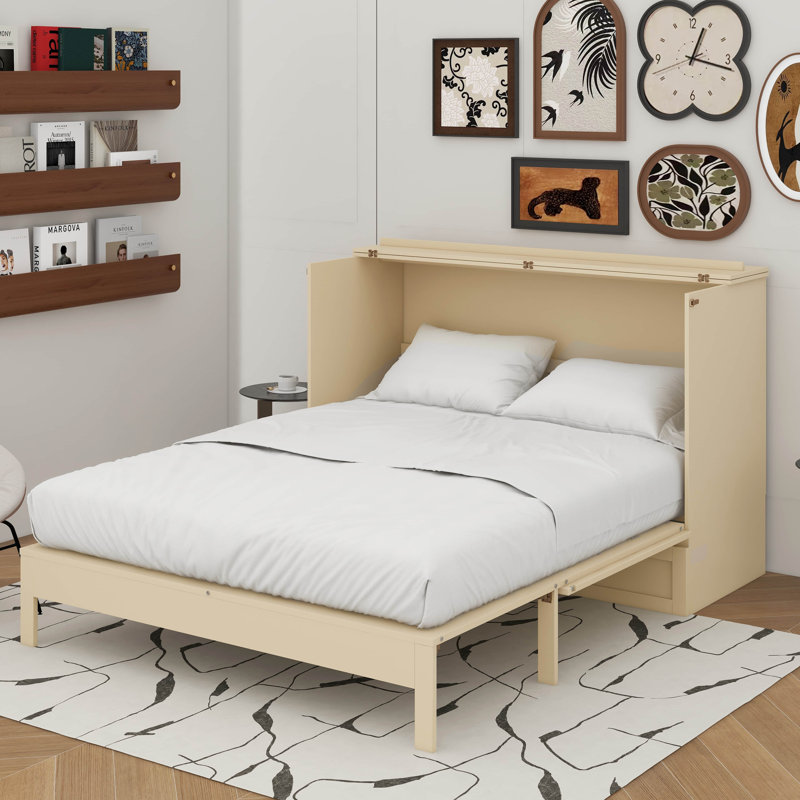 Lit escamotable double avec tiroirs