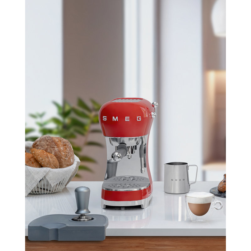 SMEG Manual Espresso Machine, Red